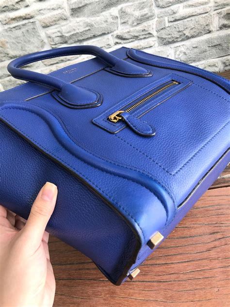 celine palmelato mini luggage bag|Micro Luggage in Electric Blue Palmelato Leather Tote with Gold .